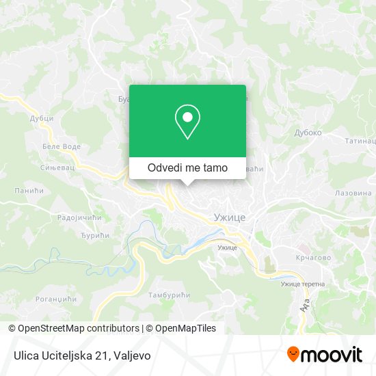 Ulica Uciteljska 21 mapa