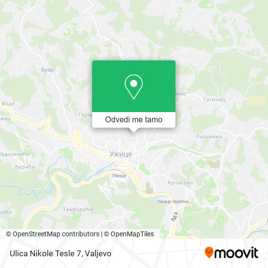 Ulica Nikole Tesle 7 mapa