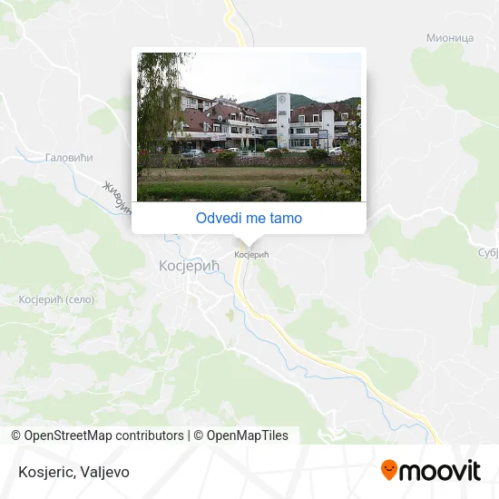 Kosjeric mapa