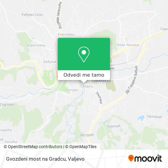 Gvozdeni most na Gradcu mapa