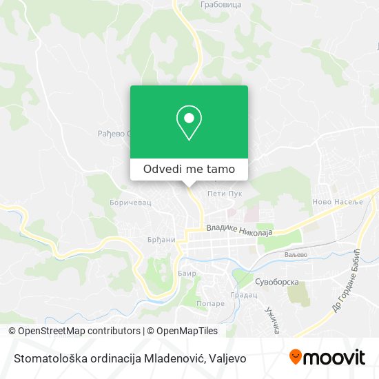 Stomatološka ordinacija Mladenović mapa