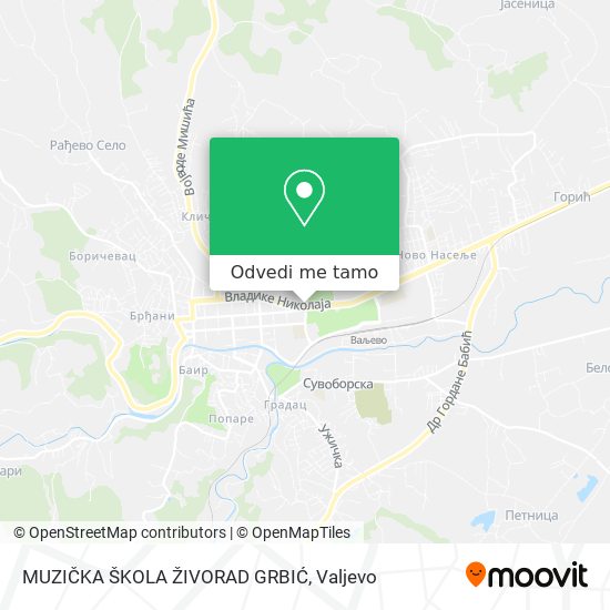 MUZIČKA ŠKOLA  ŽIVORAD GRBIĆ mapa