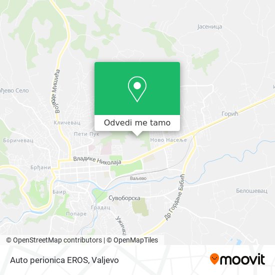 Auto perionica EROS mapa