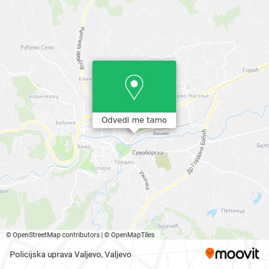 Policijska uprava Valjevo mapa