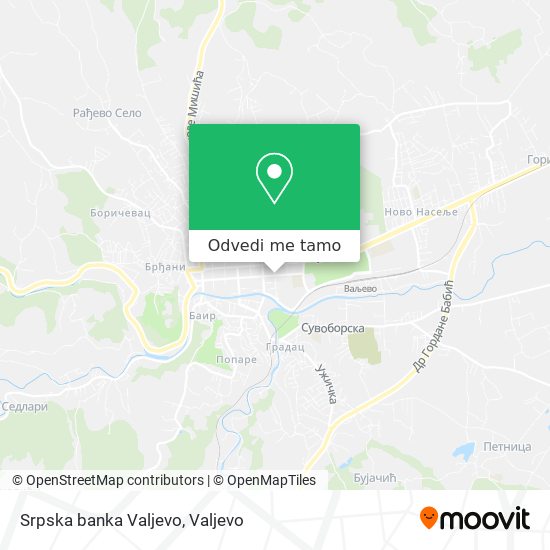 Srpska banka Valjevo mapa