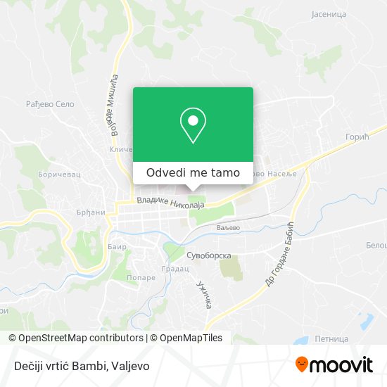 Dečiji vrtić Bambi mapa