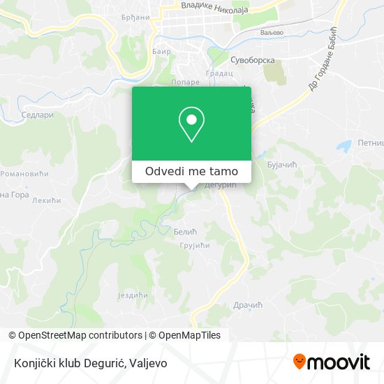 Konjički klub Degurić mapa