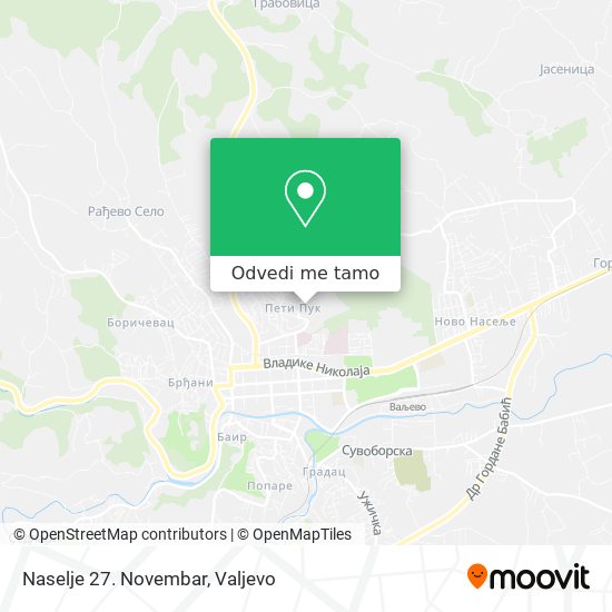 Naselje 27. Novembar mapa