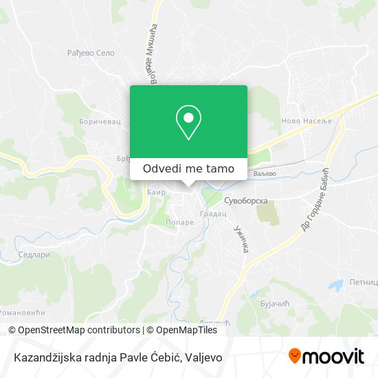 Kazandžijska radnja Pavle Ćebić mapa