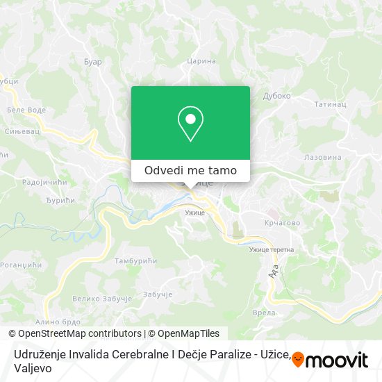 Udruženje Invalida Cerebralne I Dečje Paralize - Užice mapa