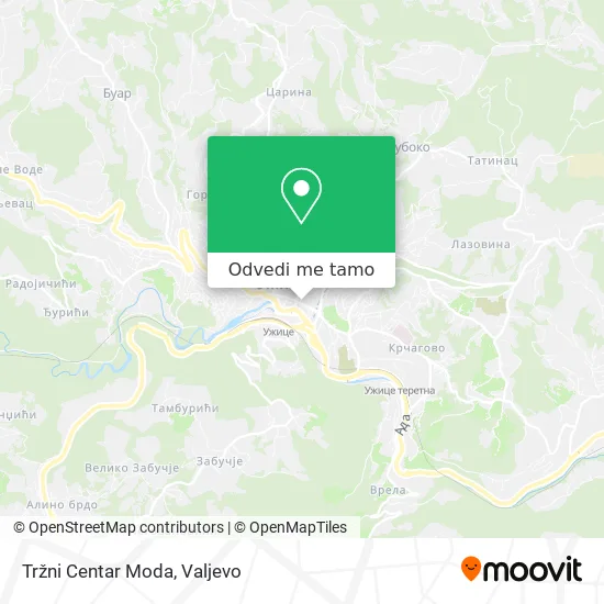 Tržni Centar Moda mapa