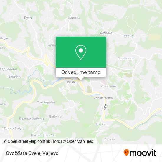 Gvožđara Cvele mapa