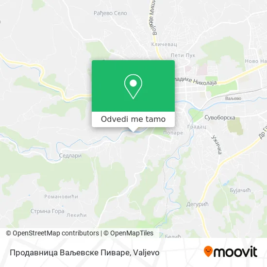 Продавница Ваљевске Пиваре mapa