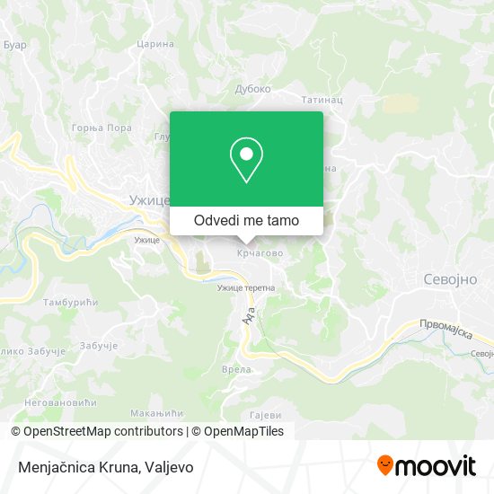 Menjačnica Kruna mapa