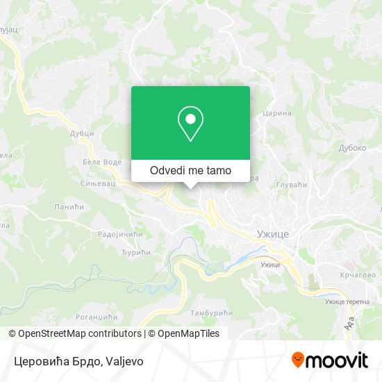 Церовића Брдо mapa