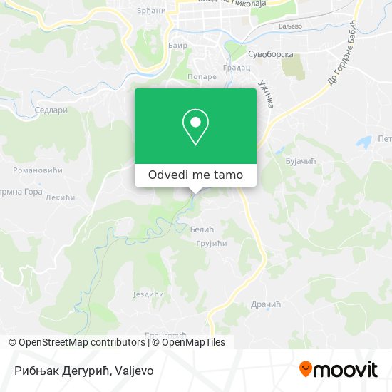 Рибњак Дегурић mapa