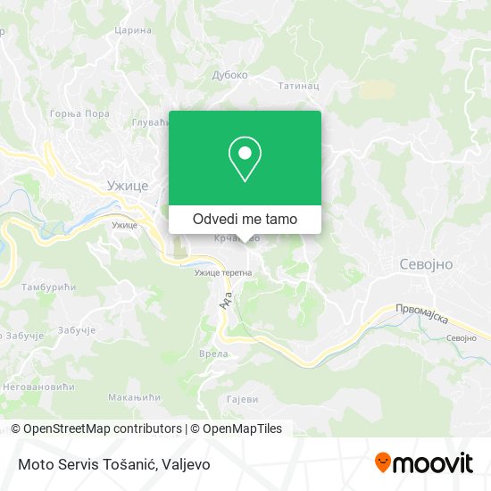 Moto Servis Tošanić mapa