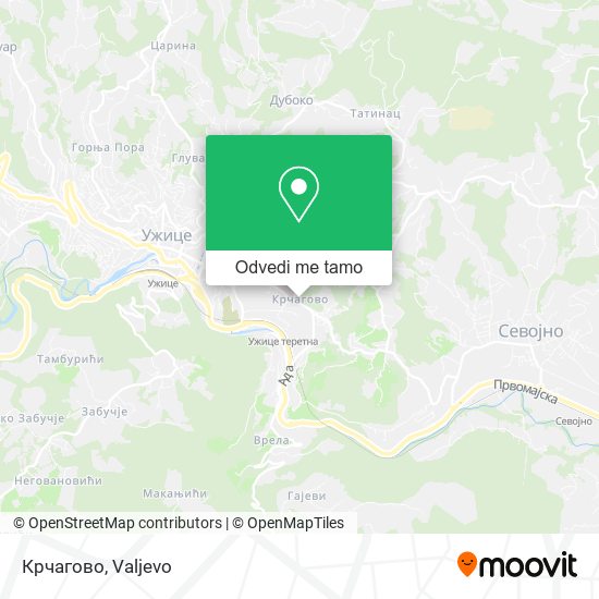 Крчагово mapa