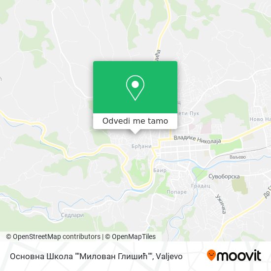 Основна Школа ""Милован Глишић"" mapa