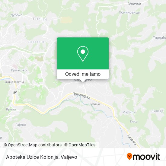 Apoteka Uzice Kolonija mapa