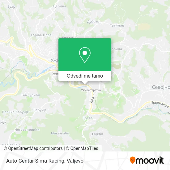 Auto Centar Sima Racing mapa