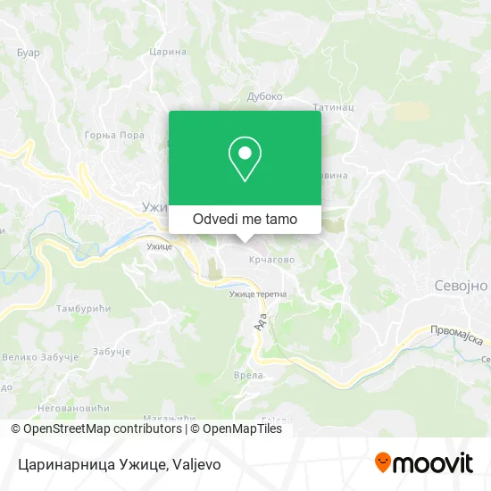 Царинарница Ужице mapa