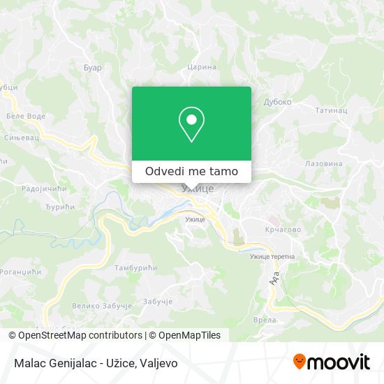 Malac Genijalac - Užice mapa