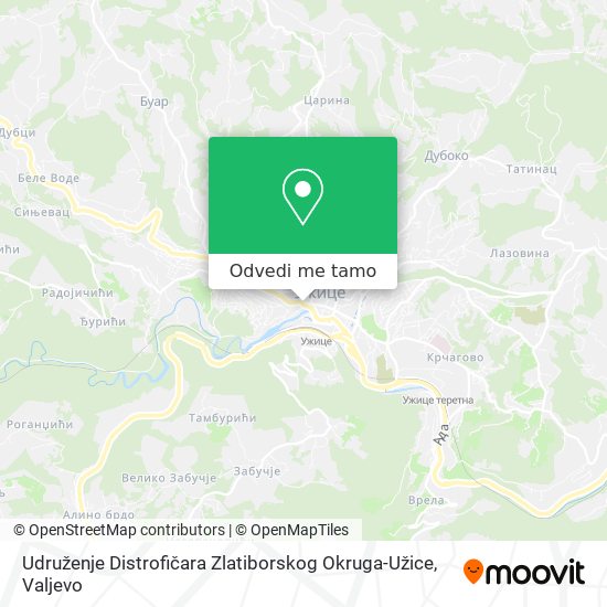 Udruženje Distrofičara Zlatiborskog Okruga-Užice mapa