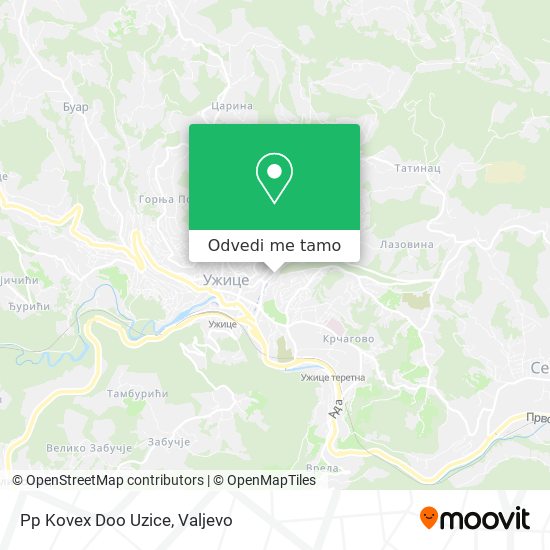 Pp Kovex Doo Uzice mapa