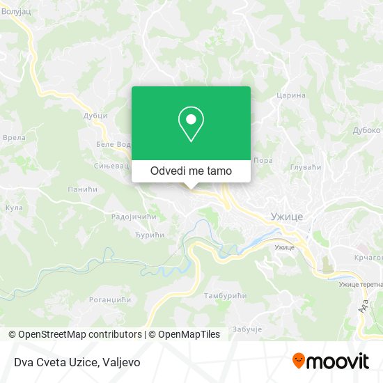 Dva Cveta Uzice mapa