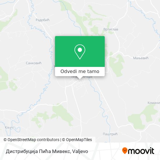 Дистрибуција Пића Мивекс mapa