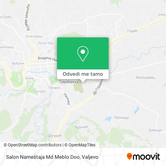 Salon Nameštaja Md Meblo Doo mapa
