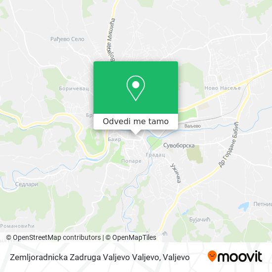 Zemljoradnicka Zadruga Valjevo Valjevo mapa