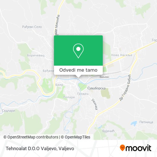 Tehnoalat D.O.O Valjevo mapa