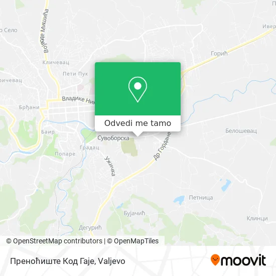 Преноћиште Код Гаје mapa