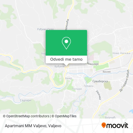 Apartmani MM Valjevo mapa