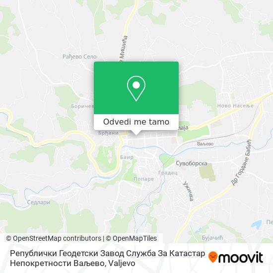 Републички Геодетски Завод Служба За Катастар Непокретности Ваљево mapa