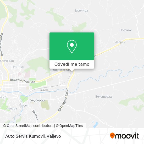 Auto Servis Kumovii mapa