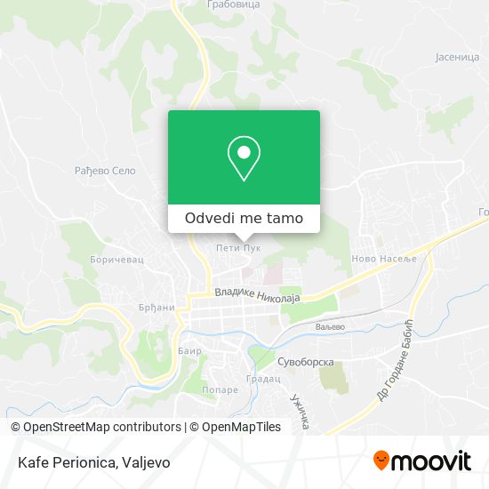 Kafe Perionica mapa