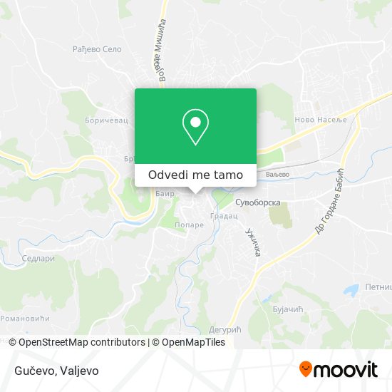 Gučevo mapa