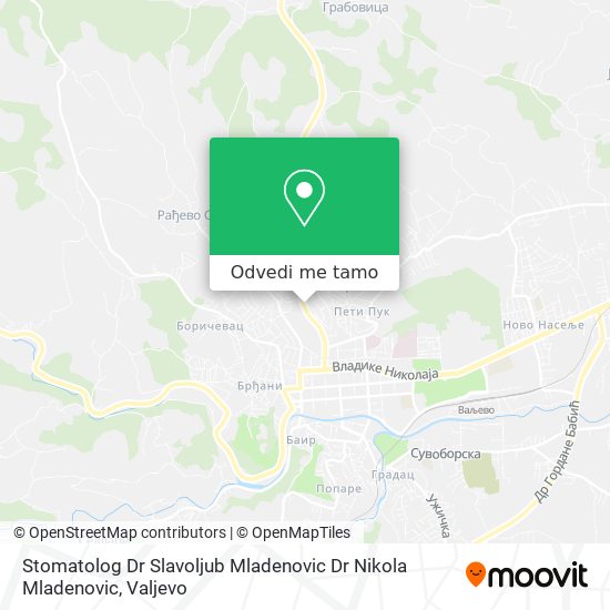 Stomatolog Dr Slavoljub Mladenovic Dr Nikola Mladenovic mapa