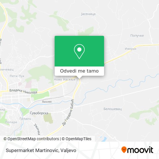 Supermarket Martinovic mapa