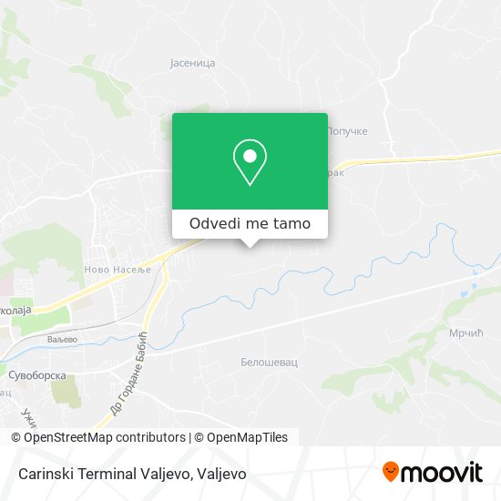 Carinski Terminal Valjevo mapa