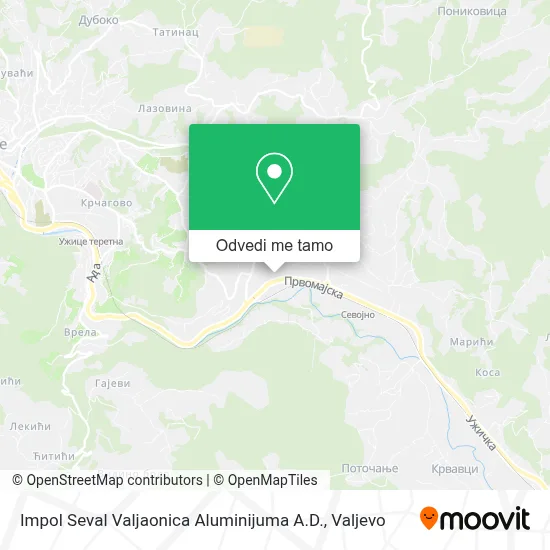 Impol Seval Valjaonica Aluminijuma A.D. mapa