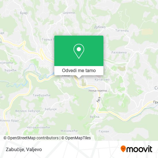 Zabučije mapa