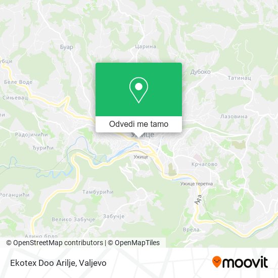 Ekotex Doo Arilje mapa