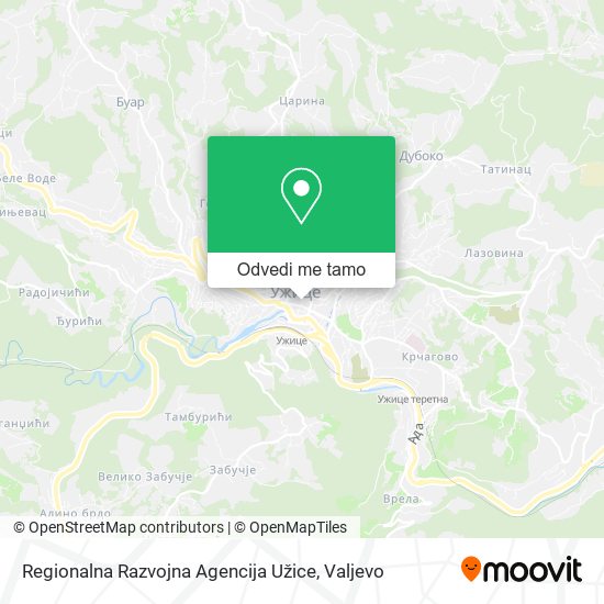 Regionalna Razvojna Agencija Užice mapa