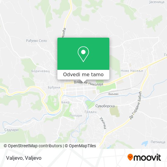 Valjevo mapa