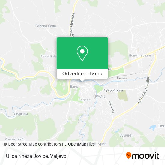 Ulica Kneza Jovice mapa