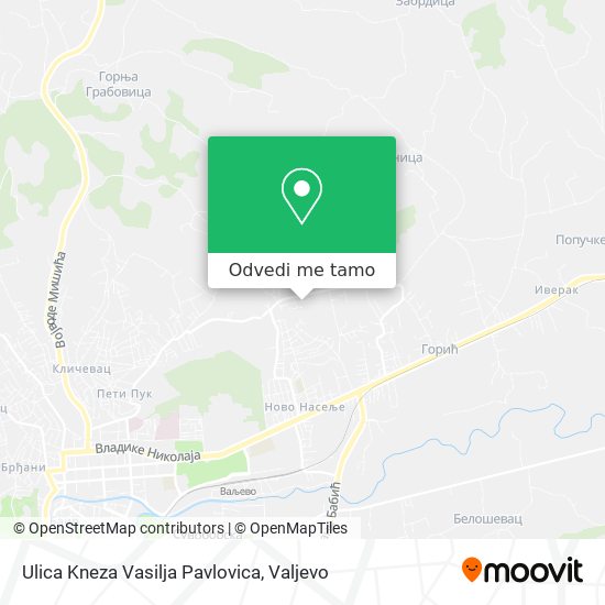 Ulica Kneza Vasilja Pavlovica mapa